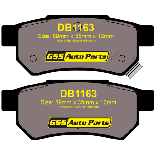 Rear Ultra Plus Ceramic Brake Pads With Hardware DB1163UP DB1163 thumbnail