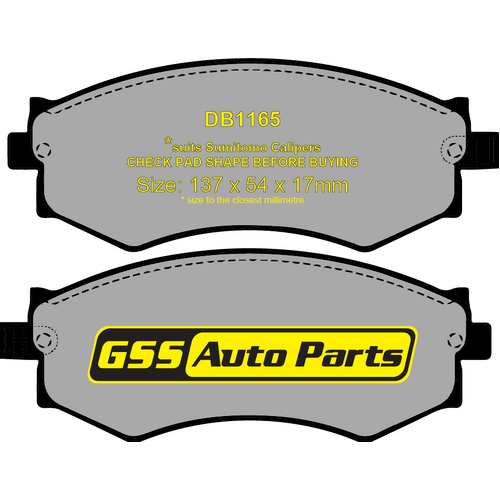 DBA Front Street Series Brake Pads DB1165SS DB1165 thumbnail