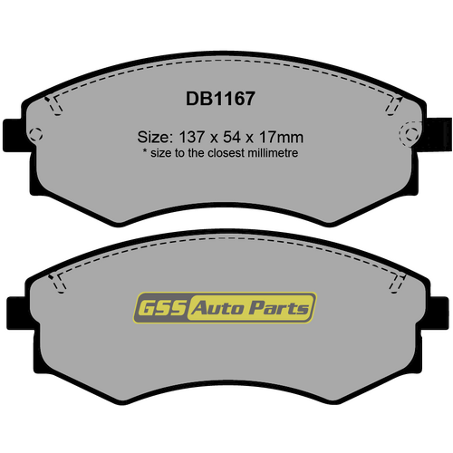 Bendix Front GCT Brake Pads DB1167GCT DB1167 thumbnail