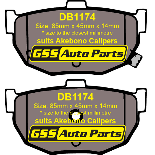 Rear Ultra Ceramic Brake Pads DB1174CP DB1174 thumbnail