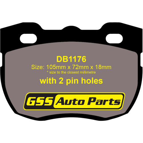 Bendix Front 4WD Brake Pads DB1176-4WD DB1176 thumbnail
