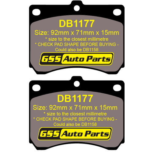 DBA Front Street Series Brake Pads DB1177SS DB1177 thumbnail