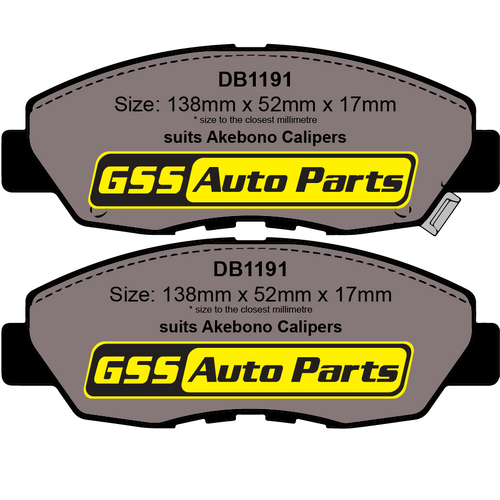 Bendix Front GCT Brake Pads DB1191GCT thumbnail