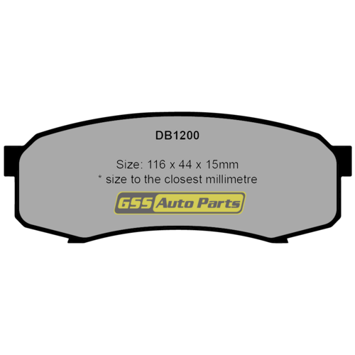 Rear Ultra Ceramic Brake Pads DB1200CP DB1200 thumbnail