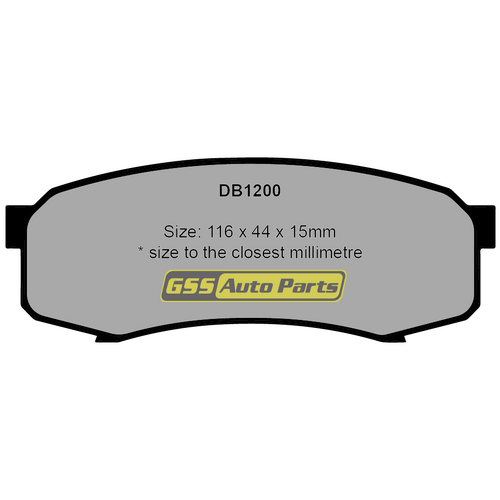 Bendix Rear Heavy Duty Brake Pads DB1200HD DB1200 thumbnail