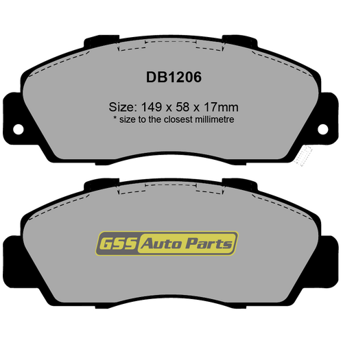 Front T/P by Bendix Brake Pads DB1206TP DB1206 thumbnail