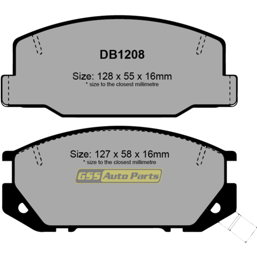 Front Ultra Ceramic Brake Pads DB1208CP DB1208 thumbnail