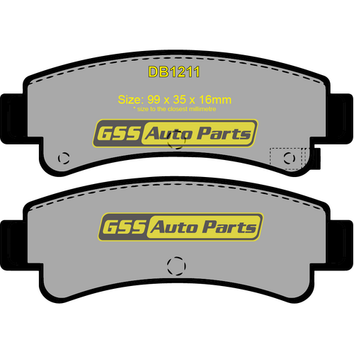 Budget Rear Brake Disc Pads DB1211 thumbnail