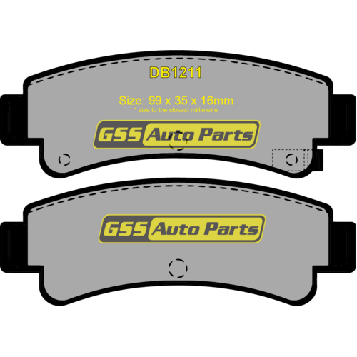 Rear Ultra Ceramic Brake Pads DB1211CP DB1211 thumbnail