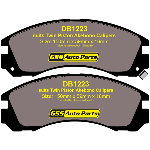 Bendix Front 4WD Brake Pads DB1223-4WD DB1223 thumbnail