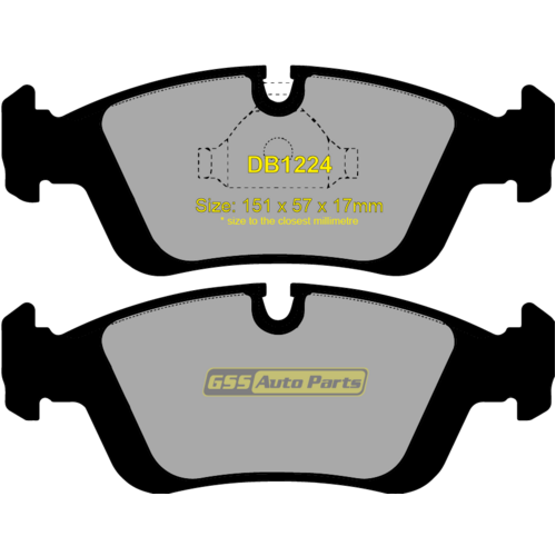 Front Blue Series Brake Disc Pads DB1224B DB1224 thumbnail