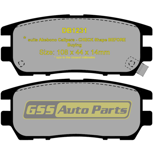 Bendix Rear 4WD Brake Pads DB1231-4WD DB1231 thumbnail