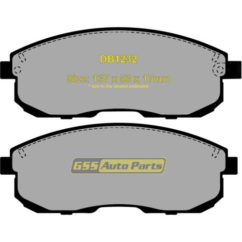 Front Ultra Ceramic Brake Pads DB1232CP DB1232 thumbnail