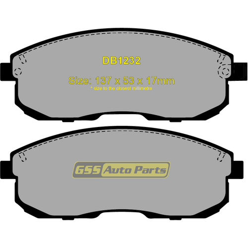 Bendix Front GCT Brake Pads DB1232GCT DB1232 thumbnail