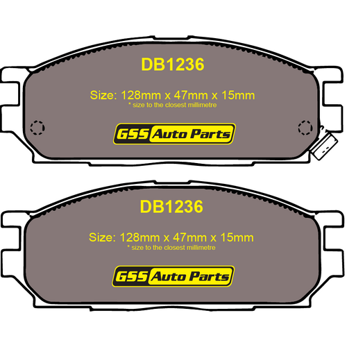 Bendix Front GCT Brake Pads DB1236GCT thumbnail