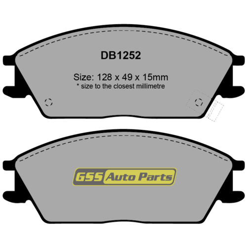 Front Ultra Plus Ceramic Brake Pads With Hardware DB1252UP DB1252 thumbnail