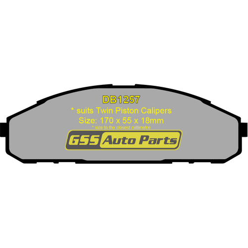 DBA Front Street Series Brake Pads DB1257SS DB1257 thumbnail
