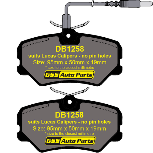 DBA Front Street Series Brake Pads DB1258SS DB1258 thumbnail