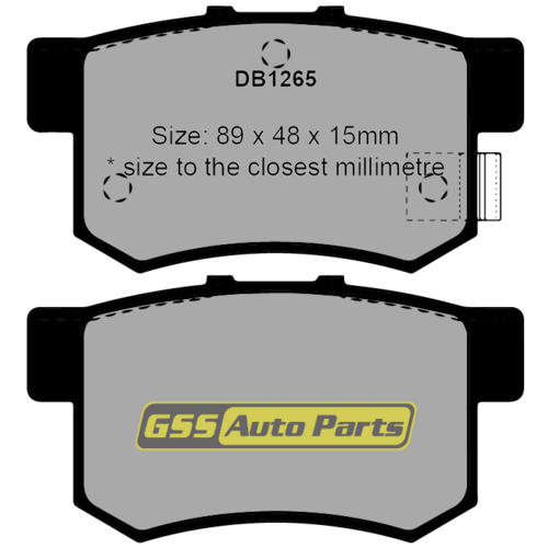 Rear Ultra Plus Ceramic Brake Pads With Hardware DB1265UP DB1265 thumbnail