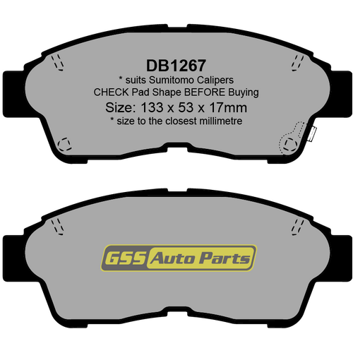 DBA Front Street Series Brake Pads DB1267SS DB1267 thumbnail