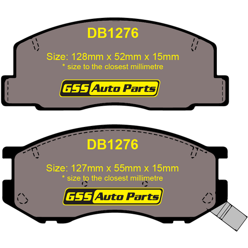Front Ultra Ceramic Brake Pads DB1276CP DB306/DB1276 thumbnail