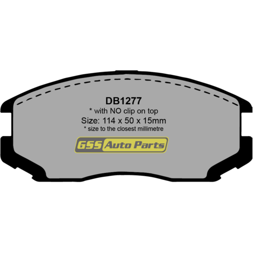 Front Ultra Plus Ceramic Brake Pads With Hardware DB1277UP DB1277 thumbnail