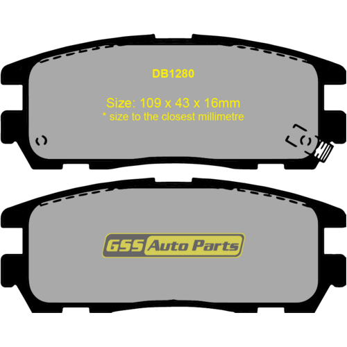 Rear Ultra Ceramic Brake Pads DB1280CP DB1280 thumbnail