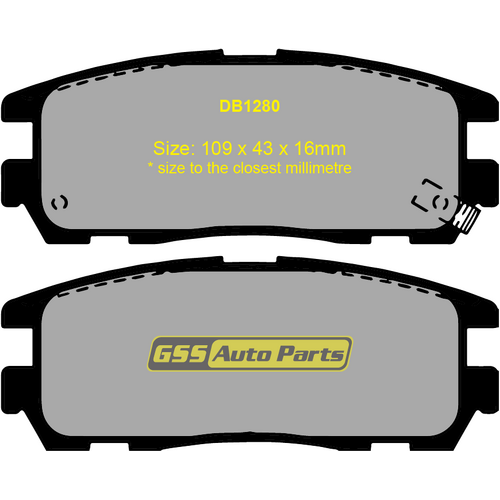 DBA Rear Street Series Brake Pads DB1280SS DB1280 thumbnail