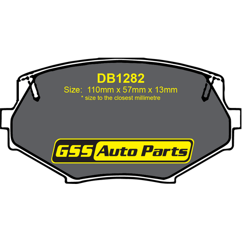 DBA Front Street Series Brake Pads DB1282SS DB1282 thumbnail