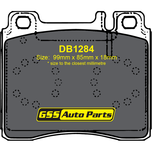 Bendix Front GCT Brake Pads DB1284GCT thumbnail