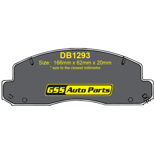 DBA Front Street Series Brake Pads DB1293SS DB1293 thumbnail