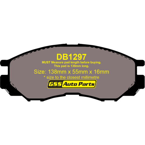 Bendix Front 4WD Brake Pads DB1297-4WD DB1297 thumbnail