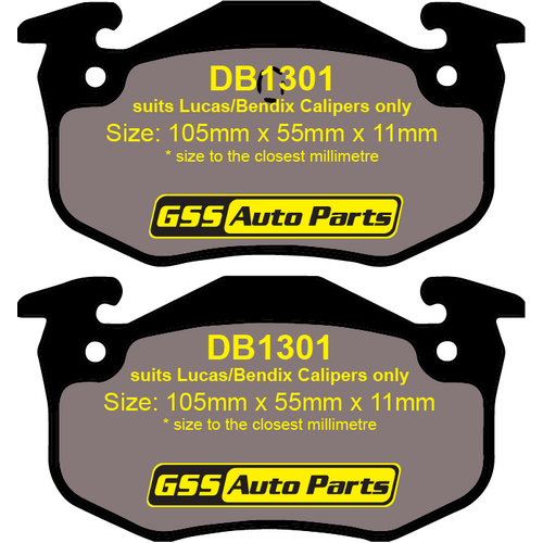 DBA Rear Street Series Brake Pads DB1301SS DB1301 thumbnail
