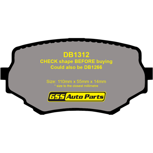 Bendix Rear 4WD Brake Pads DB1306-4WD DB1306 thumbnail
