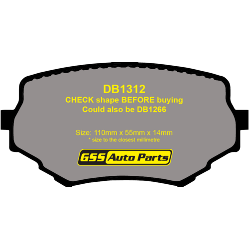 Front Ultra 4wd Brake Pads DB1312F DB1312 thumbnail