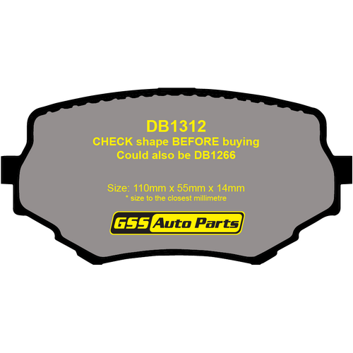 DBA Front Street Series Brake Pads DB1312SS DB1312 thumbnail