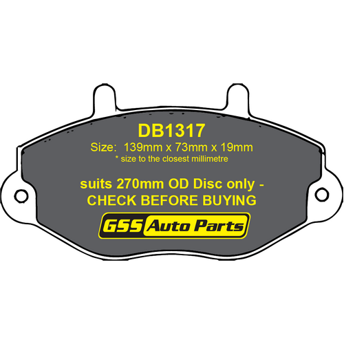 Budget Front Brake Disc Pads DB1317 DB1317 thumbnail