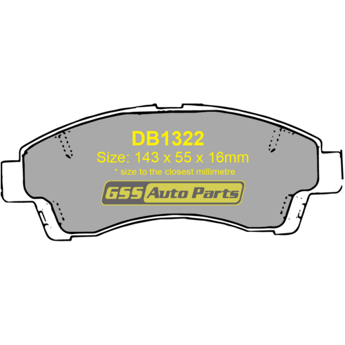 Front T/P by Bendix Brake Pads DB1322TP DB1322 thumbnail