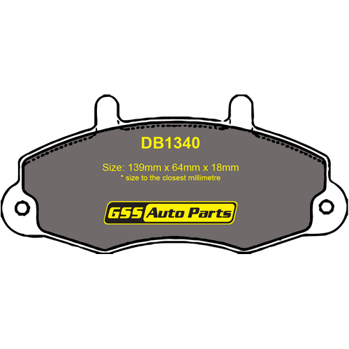 DBA Front Street Series Brake Pads DB1340SS DB1340 thumbnail
