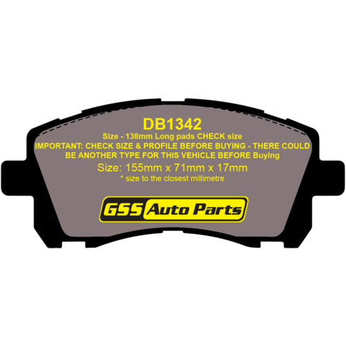 Front Ultra Plus Ceramic Brake Pads With Hardware DB1342UP DB1342 thumbnail