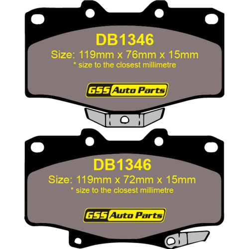 Front Ultra 4wd Brake Pads DB1346F DB1346 thumbnail