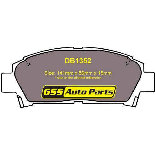 DBA Front Street Series Brake Pads DB1352SS DB1352 thumbnail