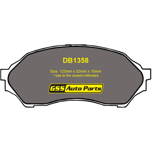 Front T/P by Bendix Brake Pads DB1358TP DB1358 thumbnail