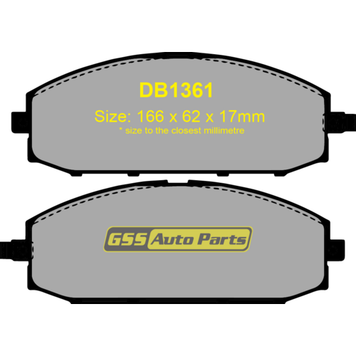 Front Ultra Plus Ceramic Brake Pads DB1361UP DB1361 thumbnail