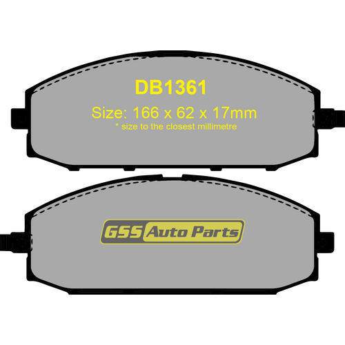 DBA Front Xtreme Performance Brake Pads DB1361XP DB1361 thumbnail