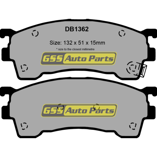 Bendix Front GCT Brake Pads DB1362GCT thumbnail