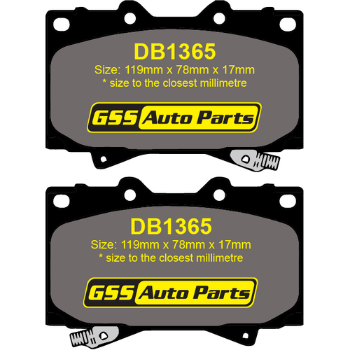 Front Ultra 4wd Brake Pads DB1365F DB1365 thumbnail
