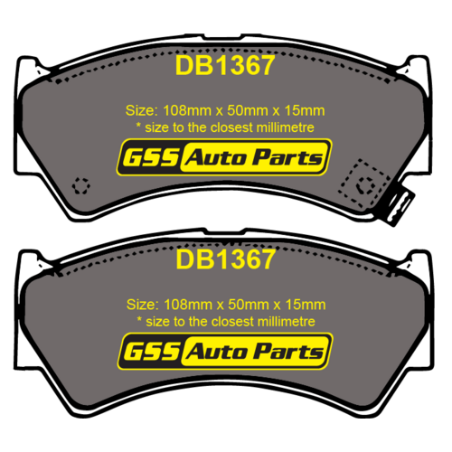 Bendix Front GCT Brake Pads DB1367GCT DB1367 thumbnail
