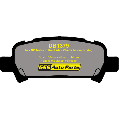 Bendix Rear 4WD Brake Pads DB1379-4WD DB1379 thumbnail
