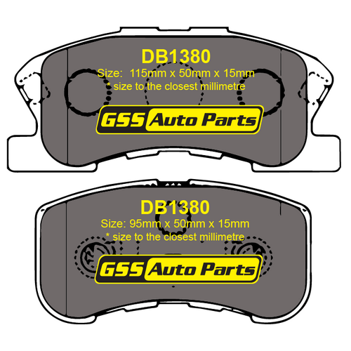 Bendix GCT Front Brake Pads DB1380GCT DB1380 thumbnail